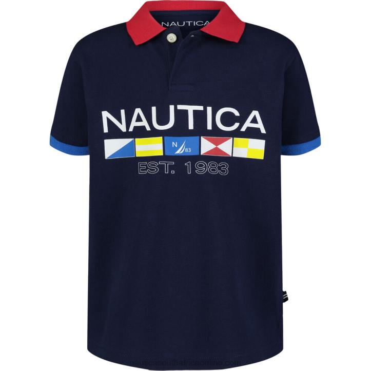 J Navy Little Boys\' Flag Polo (4-7) Nautica 6LZP1285