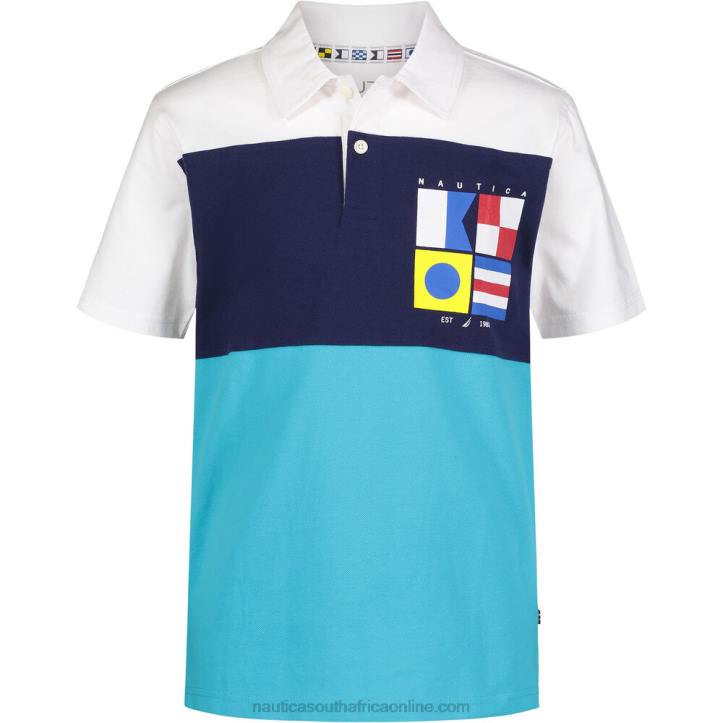 Star Sapphire Boys' Art Logo Polo (8-20) Nautica 6LZP1215