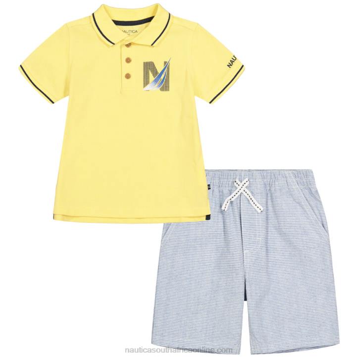 Navy Toddler Boys\' Polo Short 2Pc Set Nautica 6LZP1270