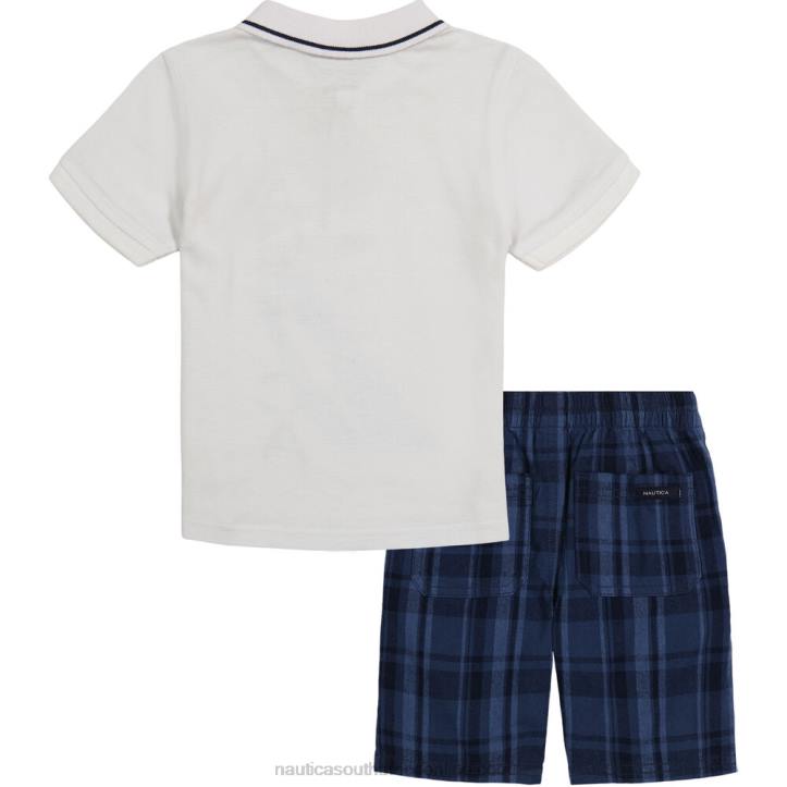 Oyster Bay Blue Toddler Boys\' Polo Short 2Pc Set Nautica 6LZP1252