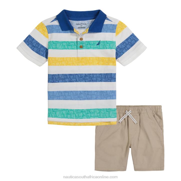 Raspberry Toddler Boys' Polo Short 2Pc Set Nautica 6LZP1247