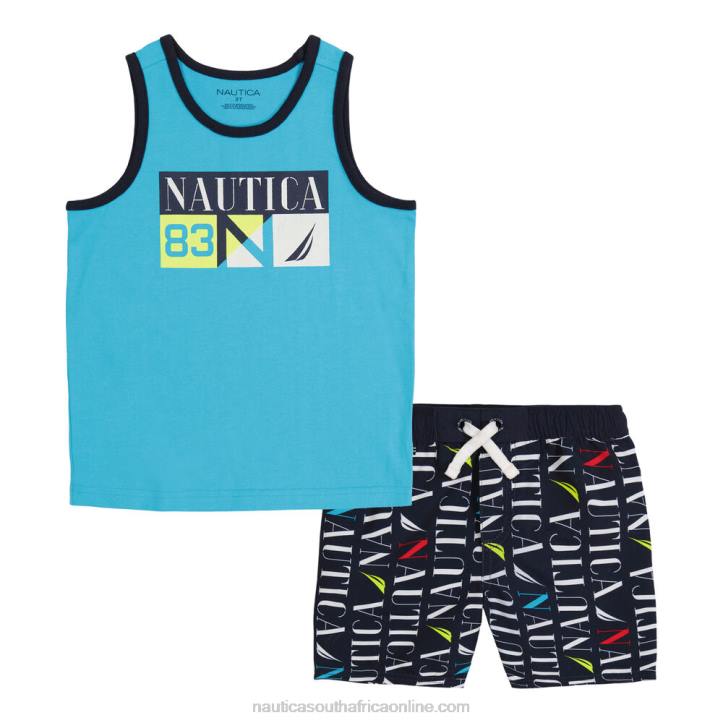 Raspberry Toddler Boys' Tank Short 2Pc Set Nautica 6LZP1230