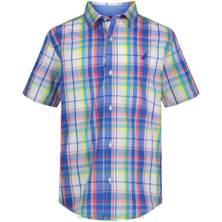 Antique White Wash Boys' Plaid Shirt (8-20) Nautica 6LZP1240