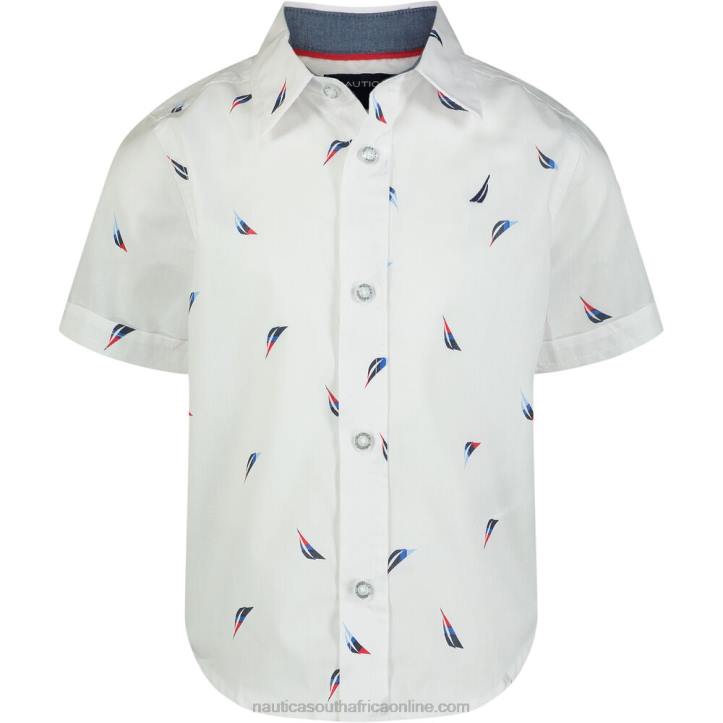 Antique White Wash Boys' Printed Shirt (8-20) Nautica 6LZP1299