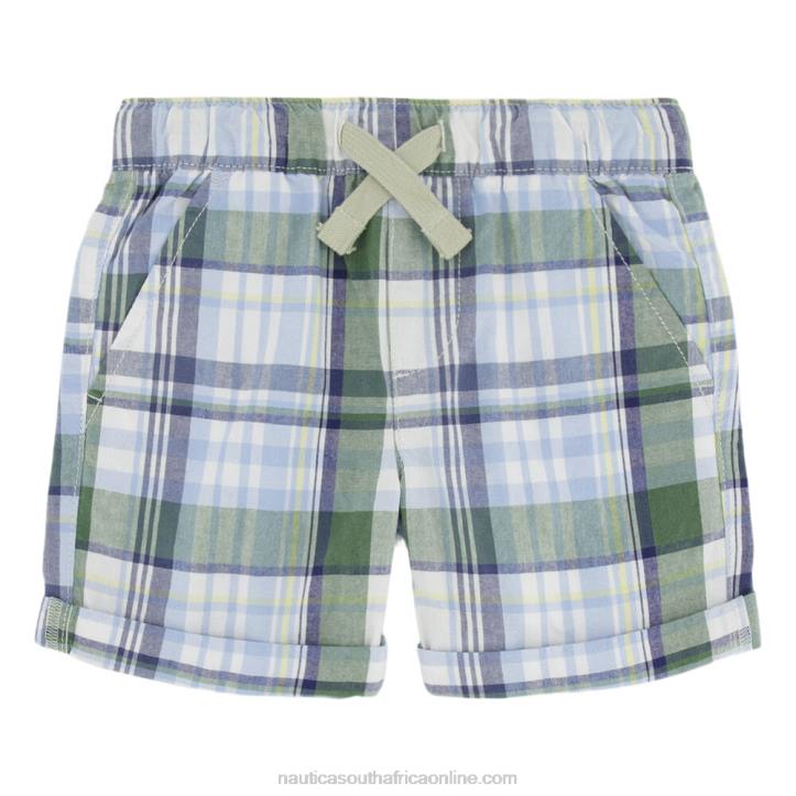 Light Olive Boys' Plaid Pull-On Short (8-20) Nautica 6LZP1078