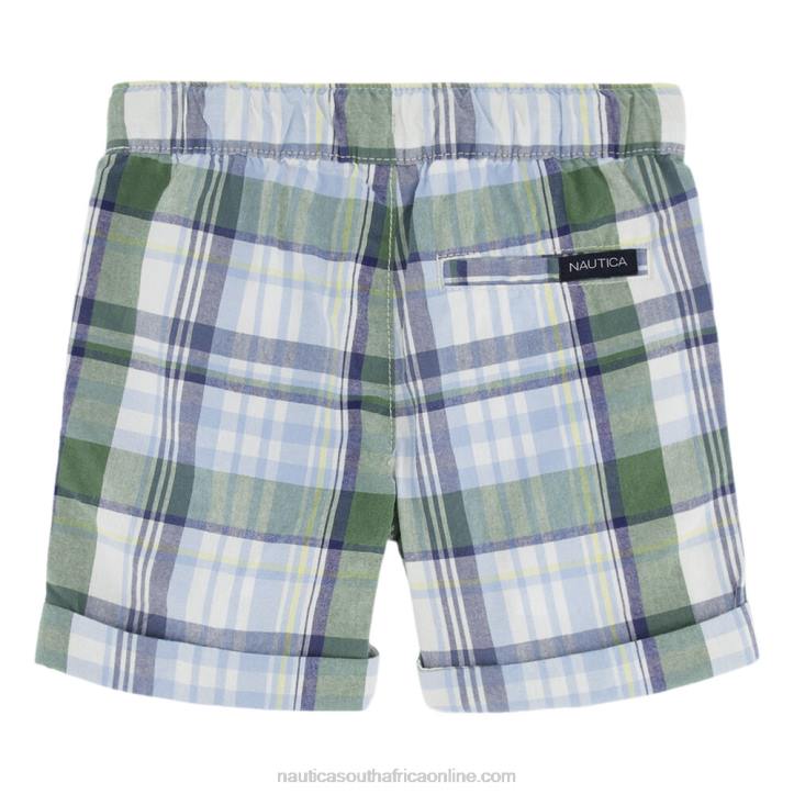 Light Olive Boys\' Plaid Pull-On Short (8-20) Nautica 6LZP1078