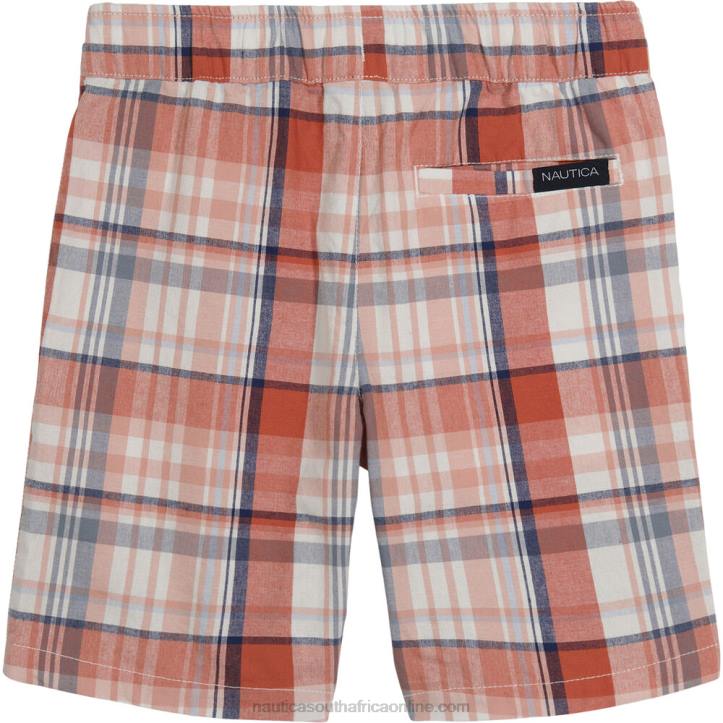 Pink Clay Toddler Boys\' Plaid Pull-On Short (2T-4T) Nautica 6LZP1109