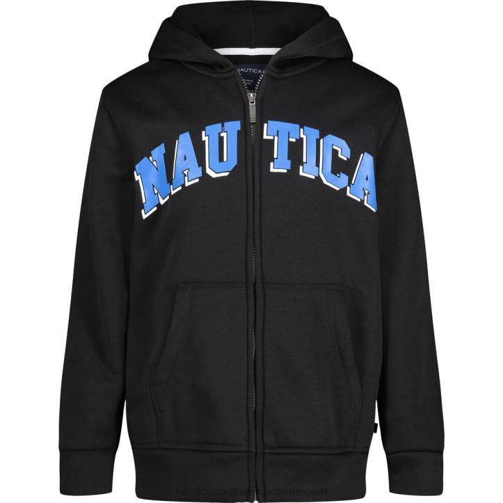 Black Toddler Boys' Logo Full-Zip Hoodie (2T-4T) Nautica 6LZP1158