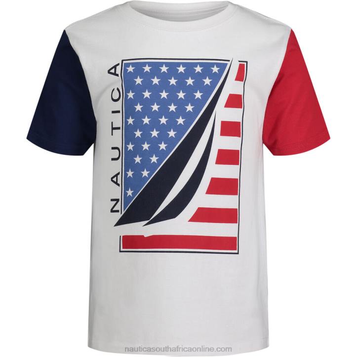 Antique White Wash Little Boys' Patriotic Graphic T-Shirt (4-7) Nautica 6LZP1307