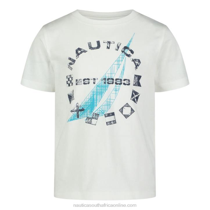Antique White Wash Little Boys' Sketch Graphic T-Shirt (4-7) Nautica 6LZP1237
