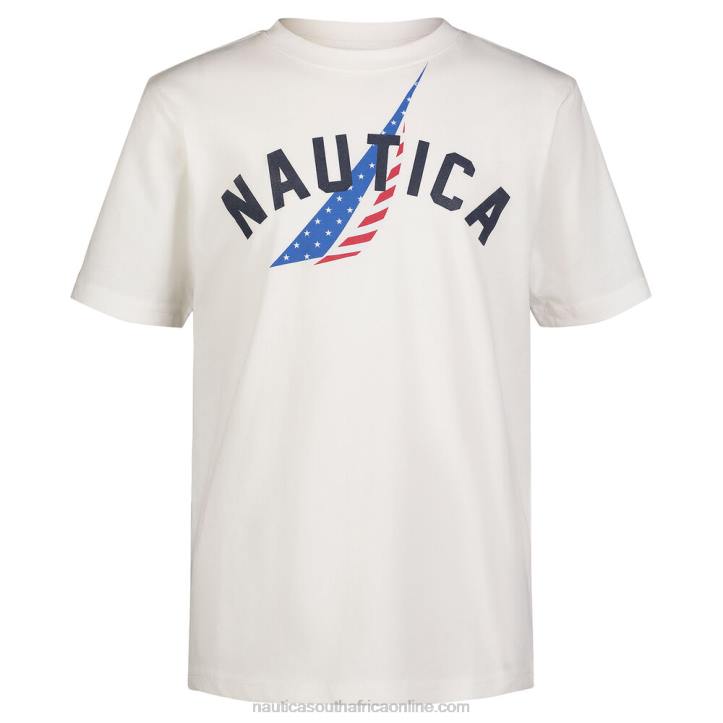 Antique White Wash Toddler Boys' Americana J-Class Logo Graphic T-Shirt (2T-4T) Nautica 6LZP1267