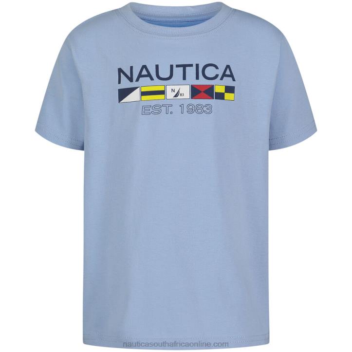 Azure Blue Boys' Signal Flags Graphic T-Shirt (8-20) Nautica 6LZP1293