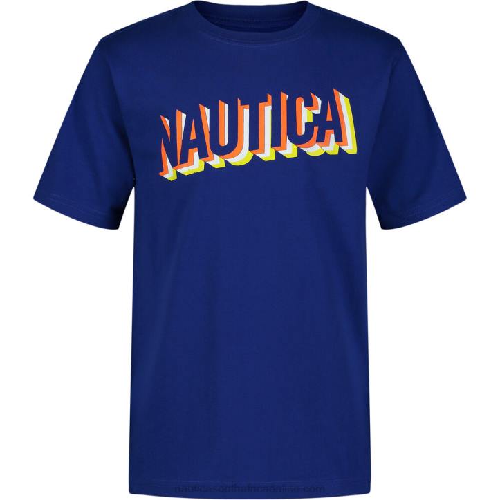 Delphinium Blue Little Boys' Logo Graphic T-Shirt (4-7) Nautica 6LZP1292