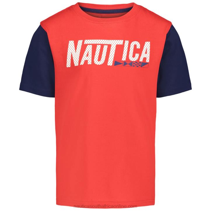 Firey Red Toddler Boys' Mesh Logo T-Shirt (2T-4T) Nautica 6LZP1132