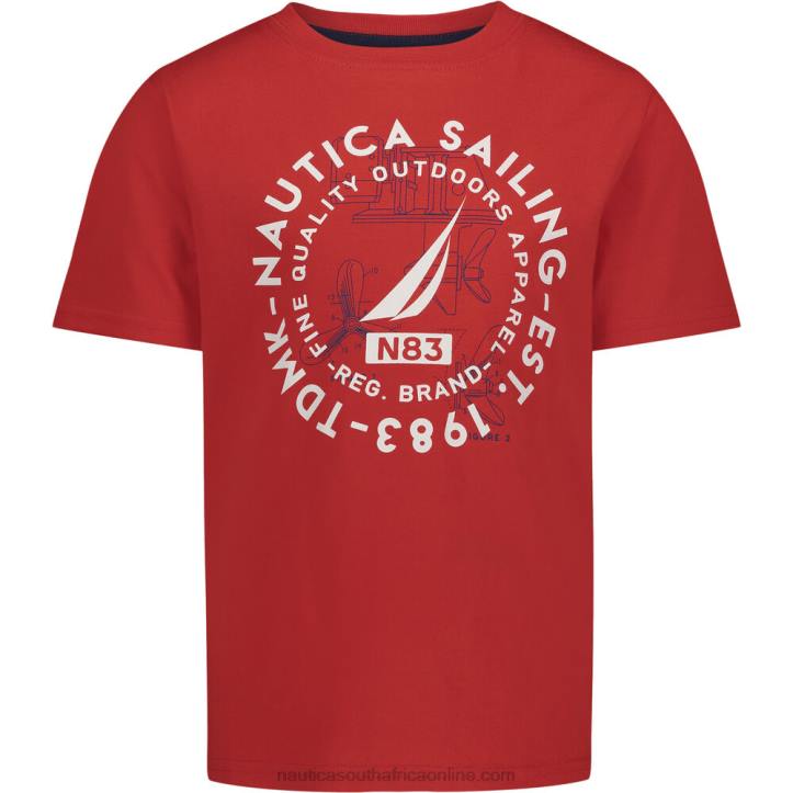 Firey Red Toddler Boys' Sailing Graphic T-Shirt (2T-4T) Nautica 6LZP1182