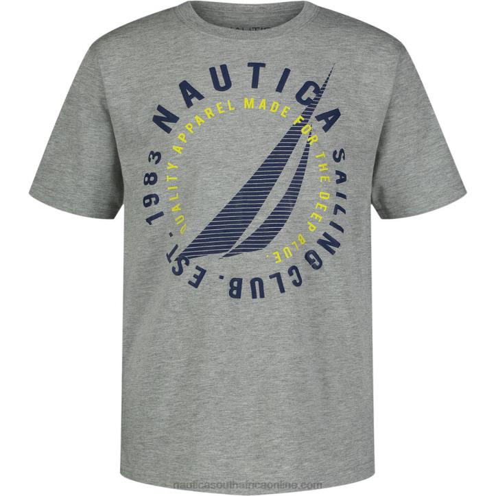 Grey Heather Boys\' Circle Logo Graphic T-Shirt (8-20) Nautica 6LZP1190