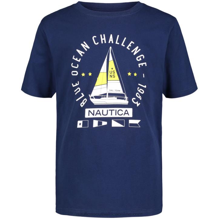 J Navy Boys\' Ocean Challenge Graphic T-Shirt (8-20) Nautica 6LZP1283