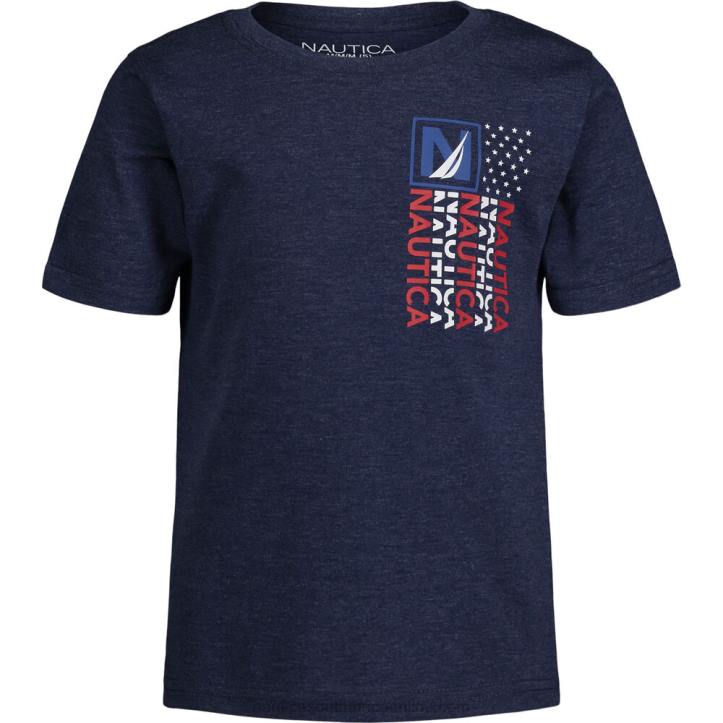 Noon Blue Toddler Boys' Flags Graphic T-Shirt (2T-4T) Nautica 6LZP1136