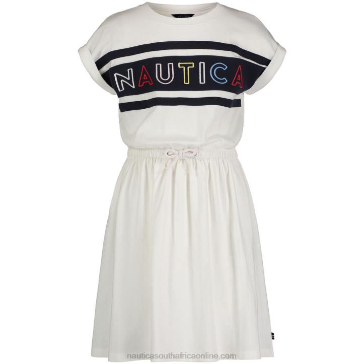 Antique White Wash Girls' Billboard Logo Dress (7-16) Nautica 6LZP1459