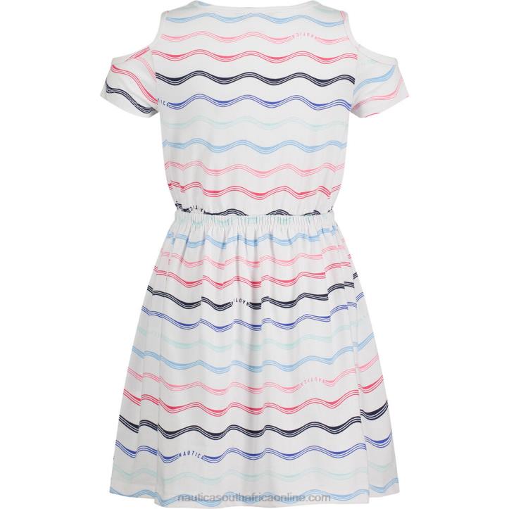 Antique White Wash Little Girls\' Multi Wave Dress (4-6X) Nautica 6LZP1434