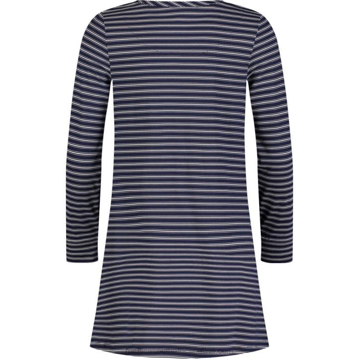 Navy Little Girls\' Butterfly Sequin Striped Dress (4-6X) Nautica 6LZP1346