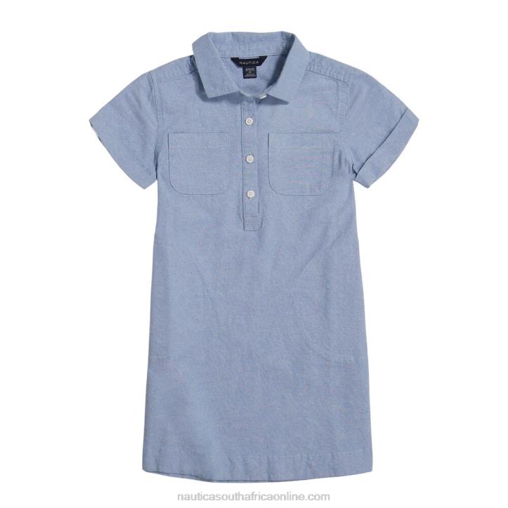 Nite Sea Heather Little Girls' Chambray Shirt Dress (4-6X) Nautica 6LZP1418