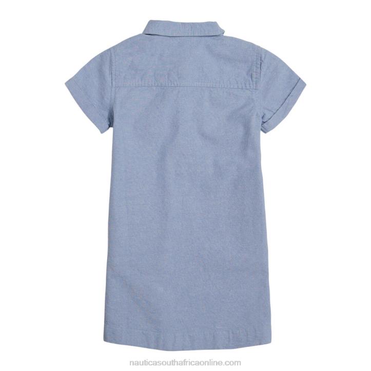 Nite Sea Heather Little Girls\' Chambray Shirt Dress (4-6X) Nautica 6LZP1418