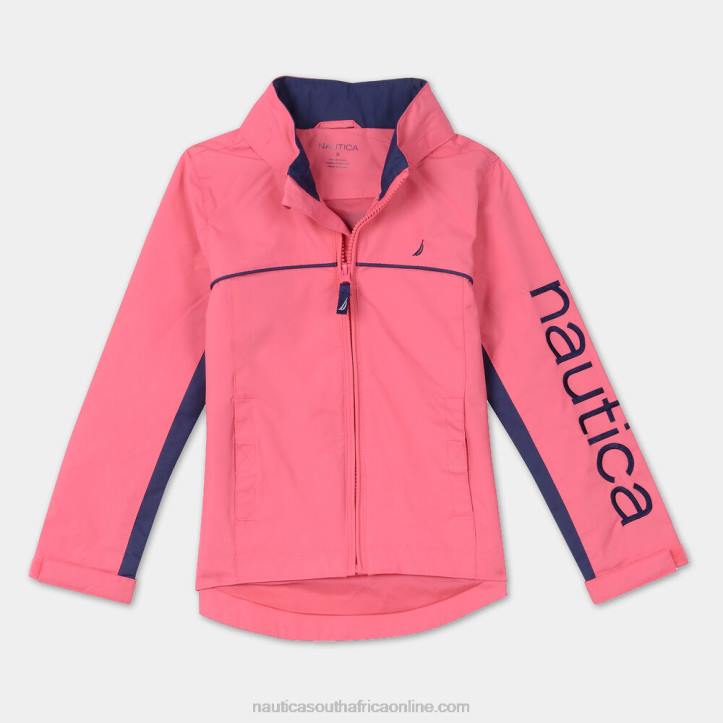 Fancytail Fuschia Girls\' Water-Resistant J-Class Jacket (7-20) Nautica 6LZP1553