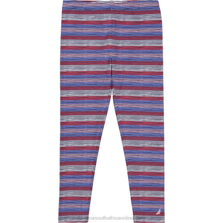 Navy Little Girls' Wave-Striped Legging (4-6X) Nautica 6LZP1404