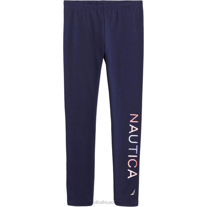 Navy Toddler Girls' Glitter Logo Legging (2T-4T) Nautica 6LZP1451