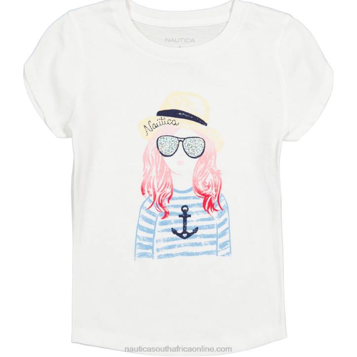 Antique White Wash Little Girls' Girl T-Shirt (4-6X) Nautica 6LZP1422