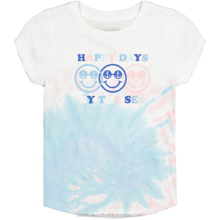 Antique White Wash Little Girls' Happy Days T-Shirt (4-6X) Nautica 6LZP1440