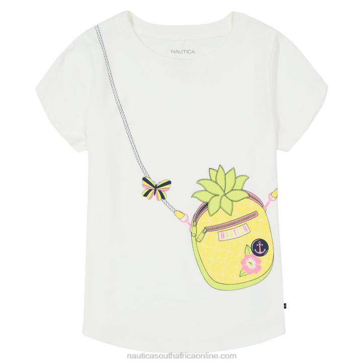 Antique White Wash Little Girls' Pineapple Handbag T-Shirt (4-6X) Nautica 6LZP1496