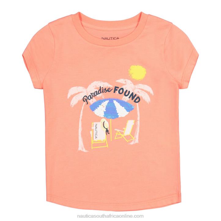 Cruise Little Girls' Paradise Found T-Shirt (4-6X) Nautica 6LZP1450