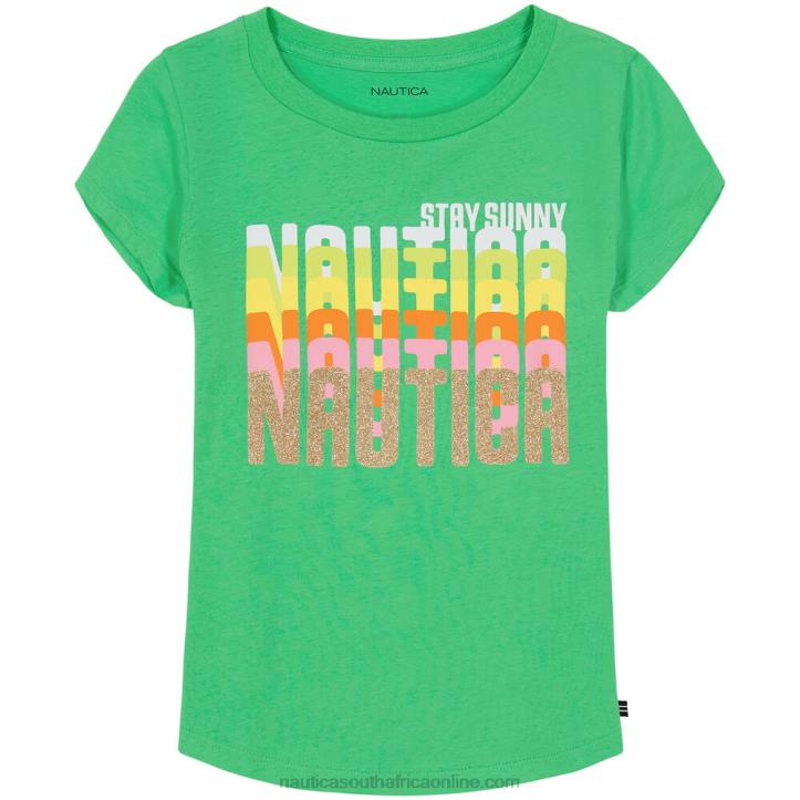 Dark Hunter Little Girls' Glitter Sunny T-Shirt (4-6X) Nautica 6LZP1522