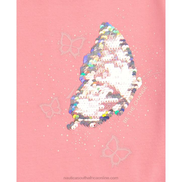 Leis Pink Toddler Girls\' Be The Change T-Shirt (2T-4T) Nautica 6LZP1370