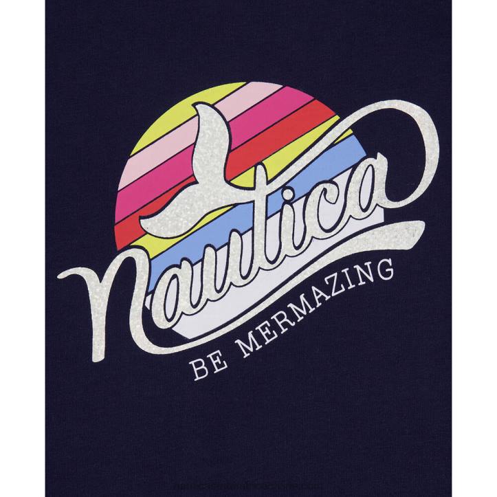 Navy Little Girls\' Mermazing T-Shirt (4-7) Nautica 6LZP1561