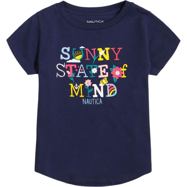 Navy Little Girls' Sunny State Of Mind T-Shirt (4-6X) Nautica 6LZP1442