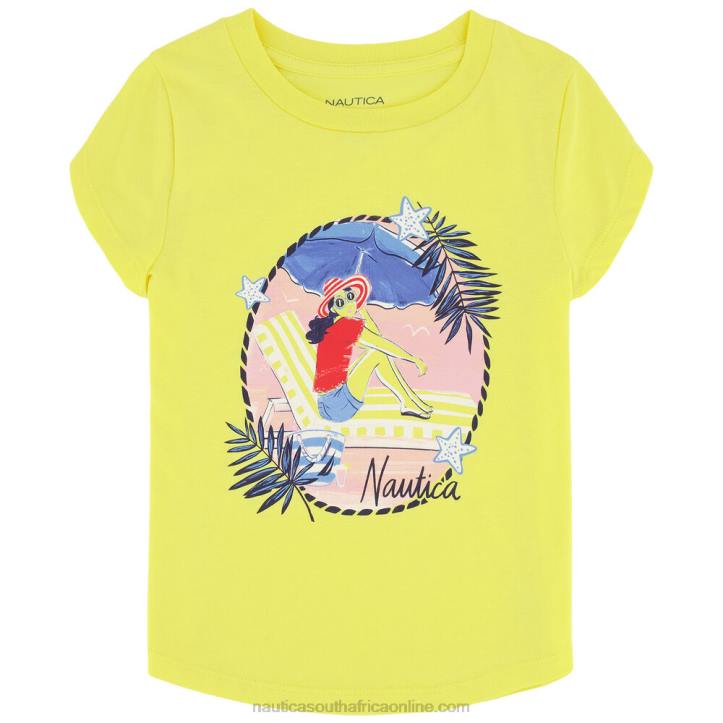 Oro Little Girls' Girl T-Shirt (4-6X) Nautica 6LZP1518
