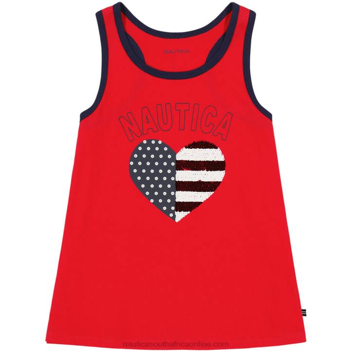 Pale Orchid Girls' Sequin Heart Tank (7-16) Nautica 6LZP1516