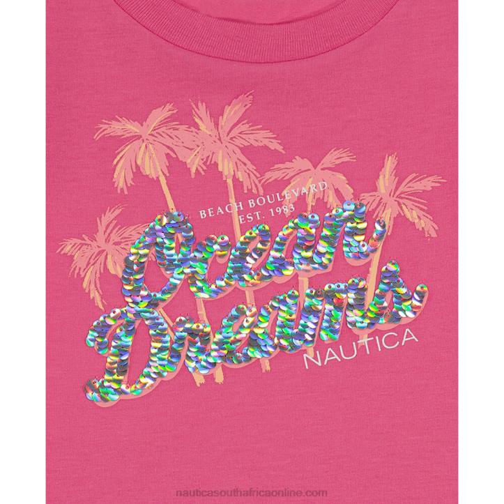 Purple Heather Little Girls\' Ocean Dreams T-Shirt (4-7) Nautica 6LZP1532