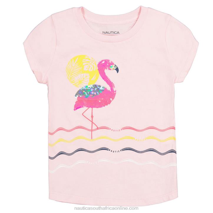 Salmon Girls' Flamingo T-Shirt (7-16) Nautica 6LZP1361