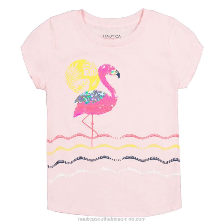 Salmon Toddler Girls' Flamingo T-Shirt (2T-4T) Nautica 6LZP1458