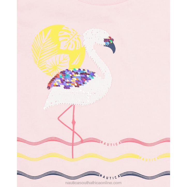 Salmon Toddler Girls\' Flamingo T-Shirt (2T-4T) Nautica 6LZP1458