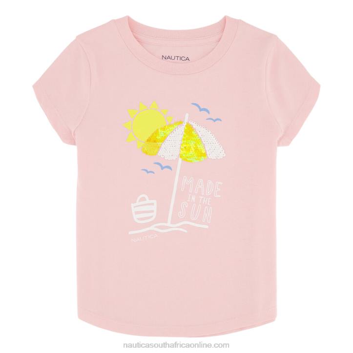 Sunguard Red Little Girls' Made In The Sun T-Shirt (4-6X) Nautica 6LZP1543