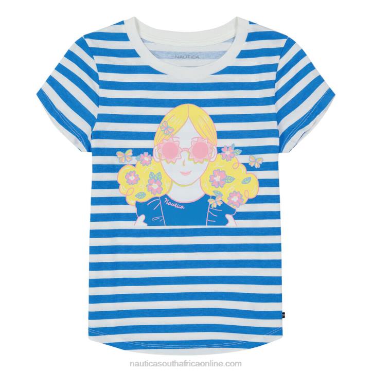 Surf Water Wash Little Girls' Striped T-Shirt (4-6X) Nautica 6LZP1549