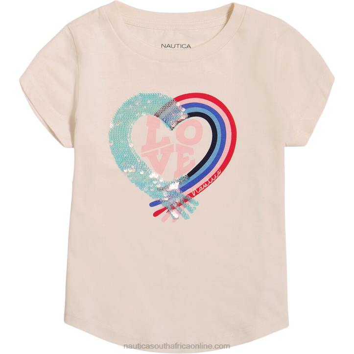 White Cap Little Girls' Love T-Shirt (4-6X) Nautica 6LZP1444