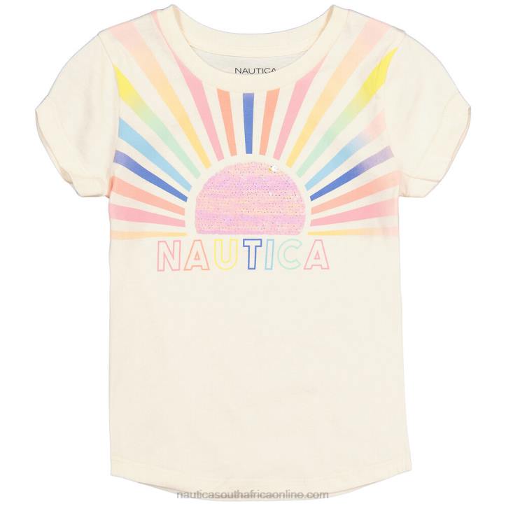 White Cap Toddler Girls' Ombre Sun T-Shirt (2T-4T) Nautica 6LZP1390