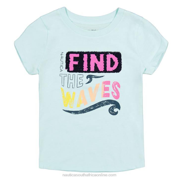 Worn Chambray Girls' Find The Waves T-Shirt (7-16) Nautica 6LZP1326