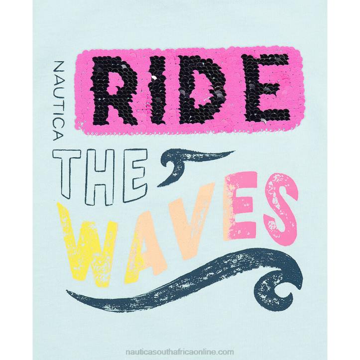 Worn Chambray Girls\' Find The Waves T-Shirt (7-16) Nautica 6LZP1326